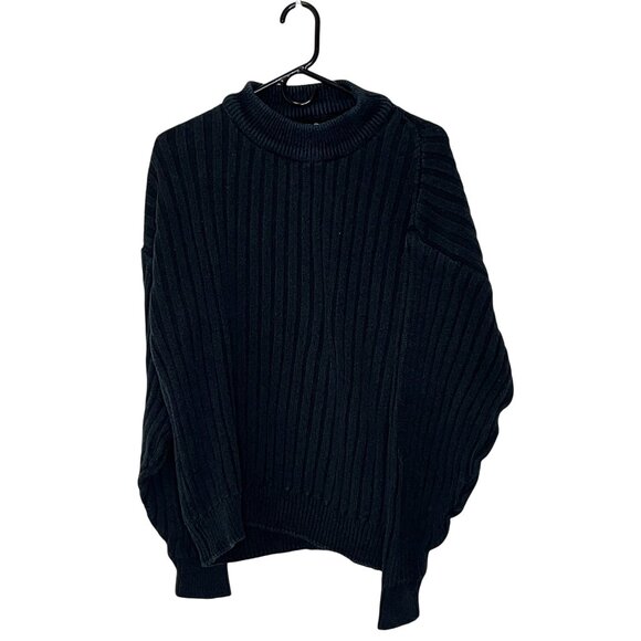 COS Black Ribbed Knit Oversized Sweater Womens Pullover Size Small - Picture 2 of 8